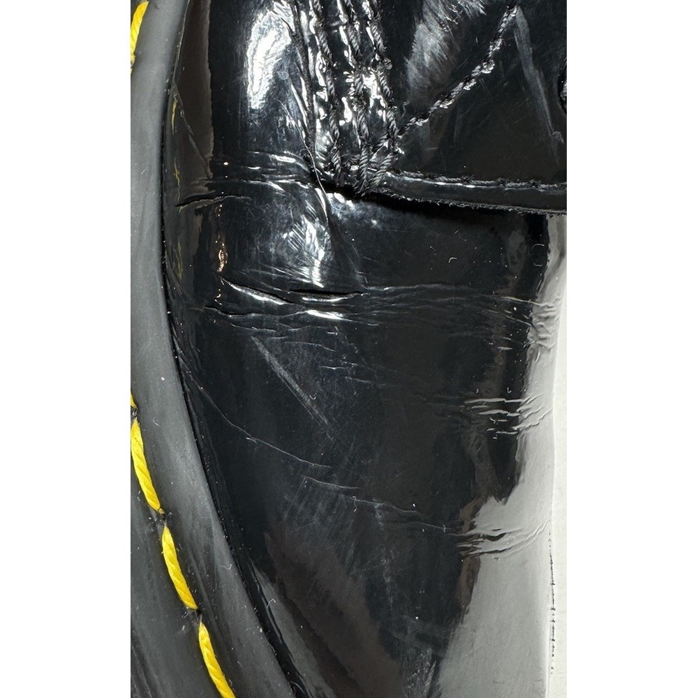 Doc Dr. Martens 1460 Patent‎ Leather Women's 7 8-Eye Boots Black 11821 - Picture 7 of 10